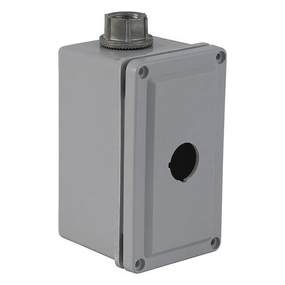 Schneider Electric Pushbutton Enclosure,30mm,1 Hole,Plastic 9001SKY1