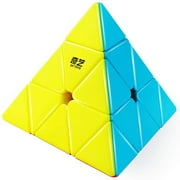 D-FantiX QYTOYS Qiming Pyramid Speed Cube Stickerless Triangle Cube 3x3 Puzzle