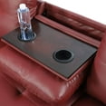 thumbnail image 2 of L Shaped Sectional Couches, Modular Leather Corner Sofa with Cup Holder Lounge Sofa with Right Chaise for Living Room, Red, 2 of 6