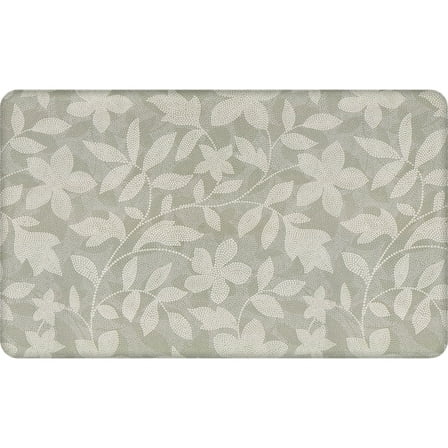 Mainstays Cushion Comfort Dots Botanical Washed Stone 18" x 30" Anti-Fatigue Kitchen Mat