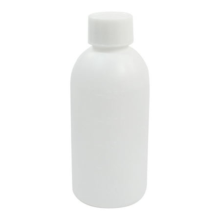 Unique Bargains 250mL Capacity Narrow Mouth Double Cap White Plastic Graduated Bottle for Lab