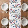 thumbnail image 4 of Table Runner 48 Inches Long for Kitchen Dining, Independence Day Dresser Scarf Farmhouse, Dining Table Decorations for Wedding/Parties, Farmhouse American Flag Truck Star Love 13 x 48 In, 4 of 8