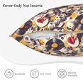 thumbnail image 5 of Fotbe lips record rock Skull Pattern Velvet Decorative Throw Pillow Covers with Elegant Piping, Soft Plush Cushion Cover for Sofa, Bed, Car, Office-18"x18", 5 of 8