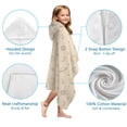 thumbnail image 7 of Beige Sun Moon Planet Star Pattern Hooded Bath Towel，60"x35" for Ages 3 To 12 Kids, Quick Dry Lightweight Soft Microfiber Hood Beach Towel Cover Up for Kids, 7 of 7