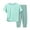 Green, variant on Kids Boys Girls Soft Modal Pajama Set Sleepwear Pj Set, 2-16 Years
