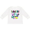 thumbnail image 3 of Inktastic I Love my Aunt- 80s retro style Boys or Girls Long Sleeve Toddler T-Shirt, 3 of 5