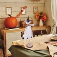thumbnail image 5 of WHEANG Halloween Decorations Shelf Sitters – Set Of 3 Wooden Halloween Decor With Witch Hats – Fabric Figures With Design – Table Decor For Tray Mantel Part, 5 of 5
