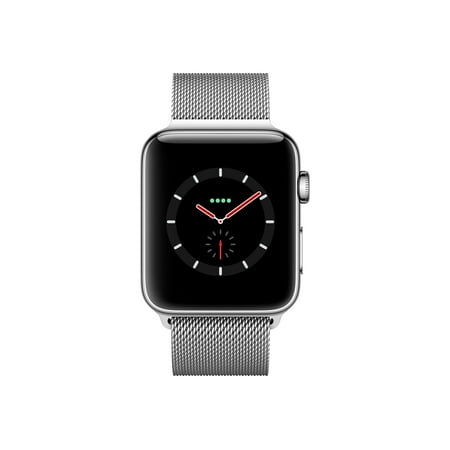 Apple - Apple Watch Series 3 (GPS + Cellular) - 42 mm - stainless steel - smart watch with
