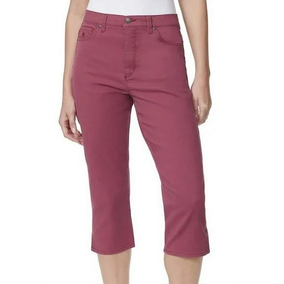 Gloria Vanderbilt Amanda Ladies Size 8, Classic Fit Capri Pants, Purple