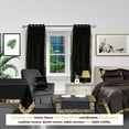 thumbnail image 3 of Black Ring Top  Sheer Sari Cafe Curtain / Drape / Panel  - 43W x 36L - Piece, 3 of 4