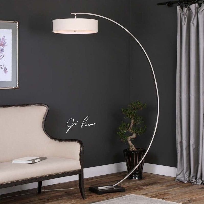 Uttermost Tagus Nickel Arc Floor Lamp