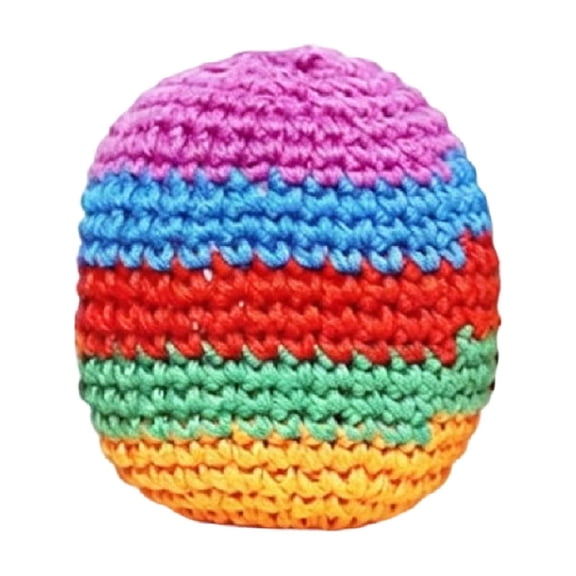 LACKUST Colorful Crochet Footbags Set for Ki-ds Adults Outdoor Games Backyard Beach Party Toys Handmade Soft Cotton Juggling Kickball