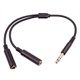 thumbnail image 4 of Cable adaptador de audio de 6,35 mm macho a 2 hembras, conector de 1/4" de 6,35 mm, divisor doble en Y, cable estéreo, 4 of 4