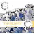 thumbnail image 4 of Boho Blue Flower Blackout Curtains for Bedroom, Spring Watercolor Country Floral Plant Thermal Insulated Kitchen Drapes with Grommets, Light Blocking Window Treatment, 2 Panels 52" x 45", 4 of 7