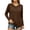 Brown, variant on Besolor Long Sleeve Shirts for Women Fall V Neck Lightweight Casual Loose Base Layer T-Shirt Tops(X-Large,Red)