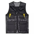 thumbnail image 2 of Hvyesh Safety Vest,Work Vest Multi-Pockets Zipper Unisex Work Vest Volunteer Activity Event Waistcoat Black, 2 of 3