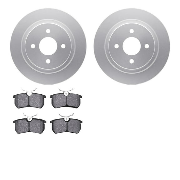 Dynamic Friction Company Rear Geospec Brake Rotors with 5000 Advanced Brake Pads 4502-99009