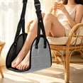 thumbnail image 6 of Adjustable Travel Foot Hammock Portable Airplane Car Office Leg Rest with Breathable Mesh Padded Sling, 6 of 8