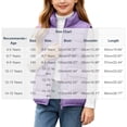 thumbnail image 3 of Spazoro Girls Lightweight Puffer Vest with Patch Pockets, Stand Collar Full Zip Solid Color Sleeveless Warm Quilted Outerwear Gilet Purple Size 5-6, 3 of 9