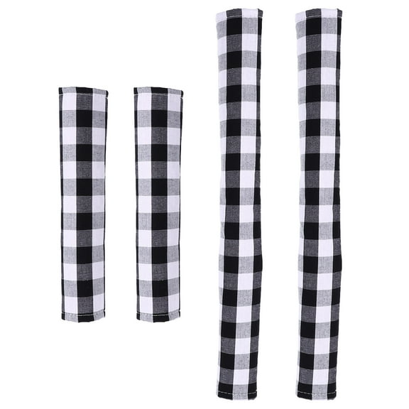 KALLORY Refrigerator Handle Gloves Black Linen 4Set Protect Appliances