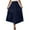 Navy, variant on fheaev Flowy Skirt for Women Summer Cotton Linen Ankle Skirt Swing A Line Pleated Maxi Skirt Casual Elastic High Waist Beach Vacation Holiday Long Skirts