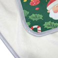 thumbnail image 5 of Wobogo Christmas Pattern with Santa Claus Flannel Fleece Bed Blanket as Bedspread Coverlet Sofa Blankets (90x60in) Soft Lightweight Warm and Cozy, 5 of 6