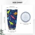 thumbnail image 4 of Susaid Dinosaurs Print 20oz Car Cup,Insulated Coffee Cup Fully Spill Proof Travel Coffee Mug, Stainless Steel Tumbler for Work Home Outdoor Car-Without Straw, 4 of 8