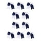 thumbnail image 1 of Qarigey Banda para el cabello grande Nudo de lazo Elástico Color a juego Estilo pijo Coleta Titular Pelos Cuerda Scrunchie Accesorios Azul azul marino+blanco 10Conjunto, 1 of 6