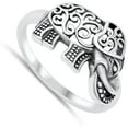 thumbnail image 4 of Bali African Elephant Ring .925 Sterling Silver Band Jewelry Female Male Unisex Size 5, 4 of 4
