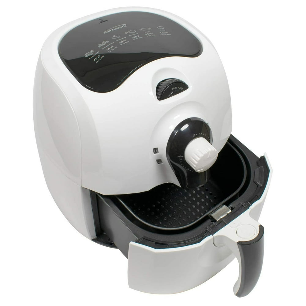 Btwd 3.7 Quart Electric Air Fryer in White with Timer and Temperature