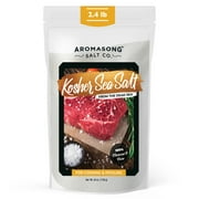 Aromasong 100% Natural Sea Salt, Kosher Salt Grain, Bulk 2.43 Lb Resealable Bag,  Unrefined, Gluten Free, Grinder Refill
