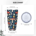 thumbnail image 4 of Vsdgher Colorful Mushrooms 20 Oz Stainless Steel Vacuum Insulated, Travel Mug Coffee Cup for Home, Office, Outdoor Works Great for Ice Drinks and Hot Beverage -Straw Three-piece Set, 4 of 8