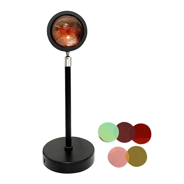 Luz Del Atardecer Lámpara de pie de proyección de atardecer luces LED RGB de