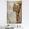 thumbnail image 1 of African Tapestry, Geography Theme Grunge Vintage Wooden Plank and Map Digital Print, Fabric Wall Hanging Decor for Bedroom Living Room Dorm, 5 Sizes, Tan Umber and Brown, by Ambesonne, 1 of 1