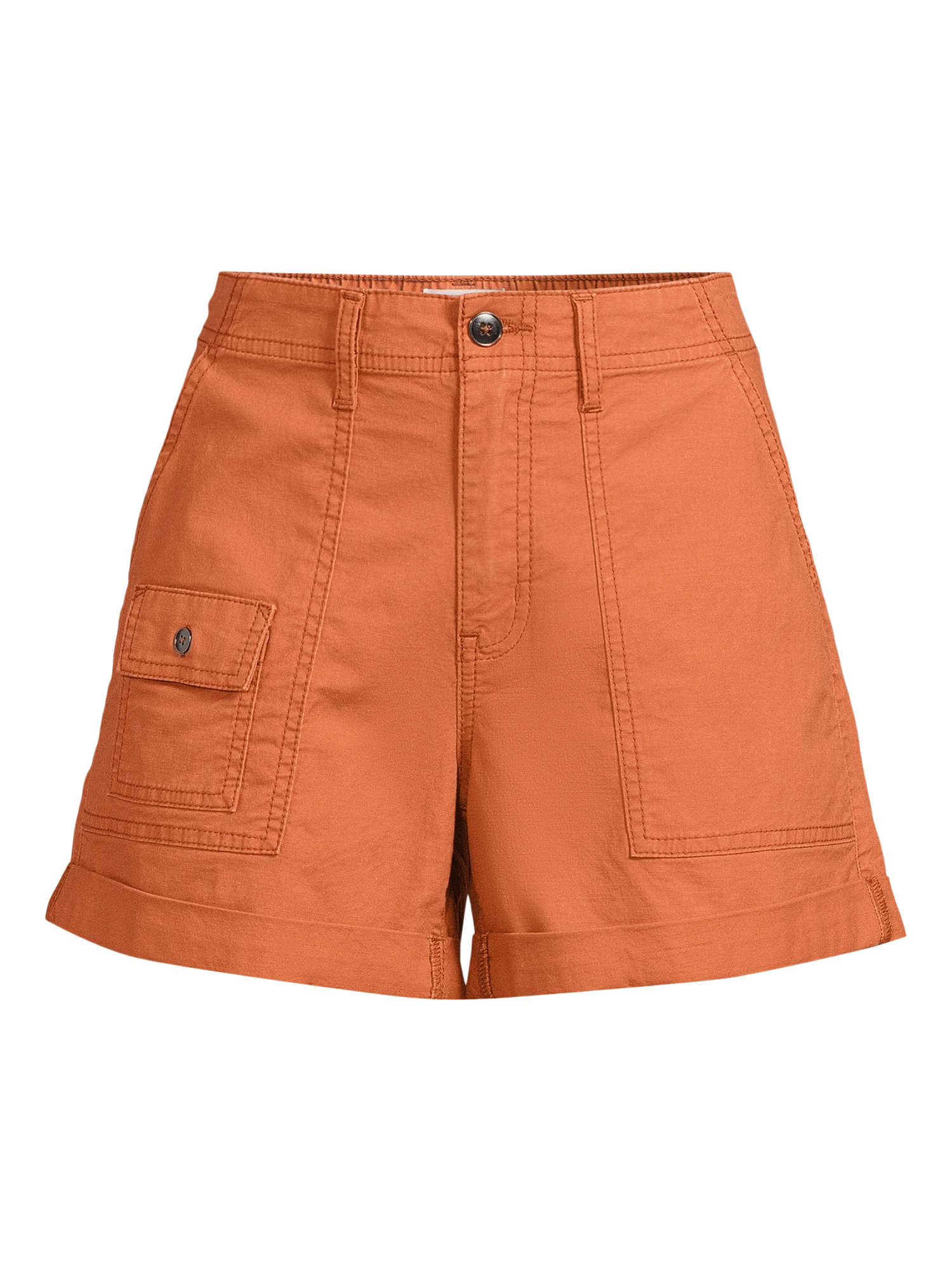 Time and Tru Women's and Women's Plus Utility Cuff Shorts, 4" Inseam, Sizes 2-20 - image 5 of 5