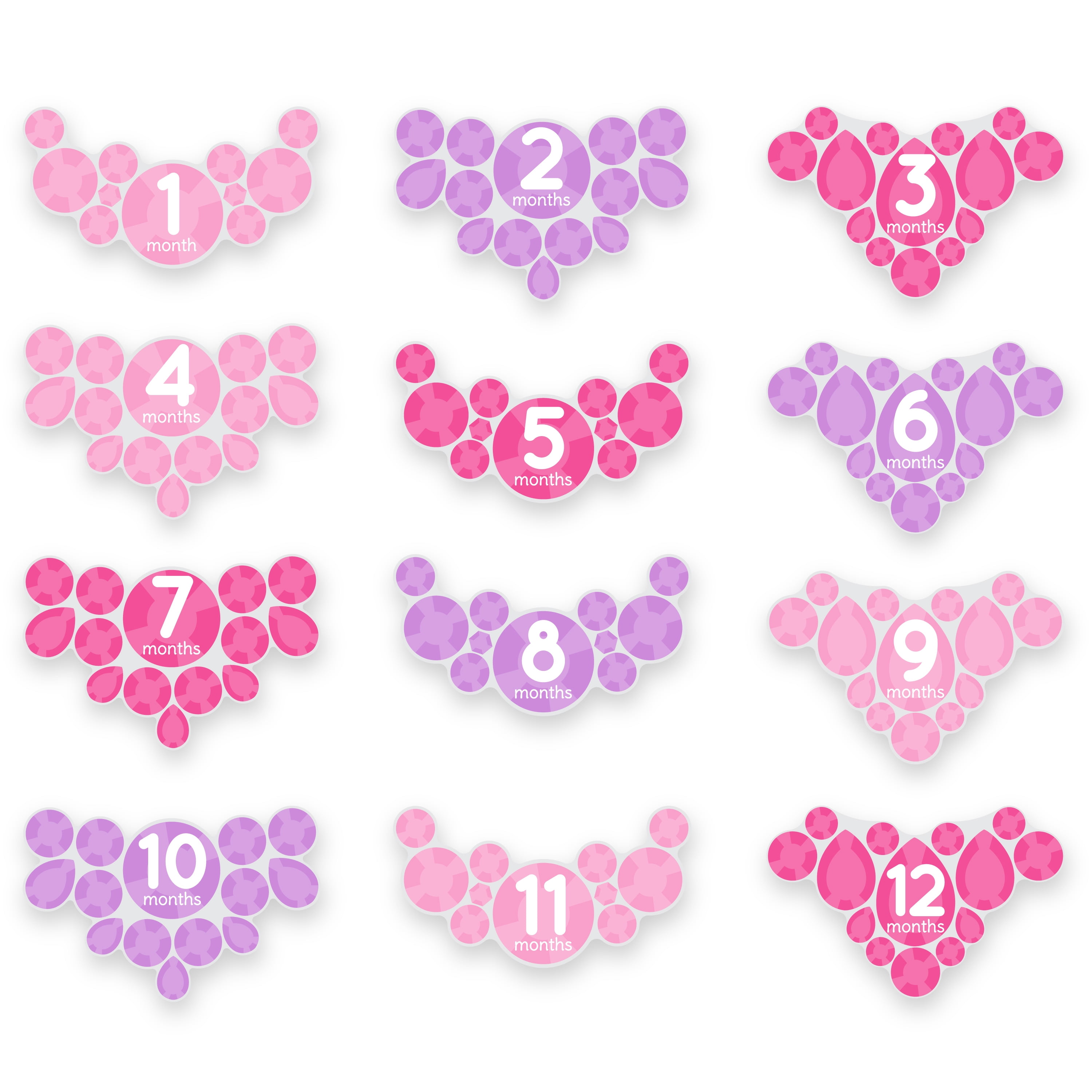 Tiny Ideas Babys First Year Keepsake Picture Photo Frame Pink/Purple