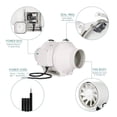 thumbnail image 2 of 4'' Silent Inline Duct Fan Air Extractor Mixed Flow Ventilation System For Bathroom Kitchen Hood Exhaust Outlet Ventilator ,Quiet Operation, 2 of 6