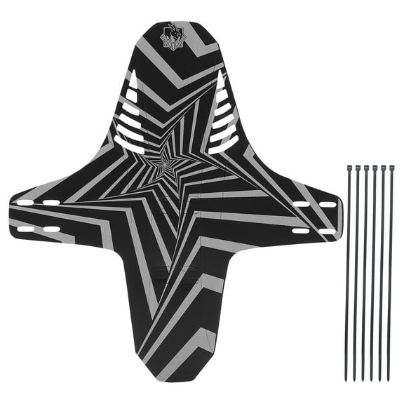 Mountain Bike Mudguard Bike Fenders Front and Rear Compatible Bicycle Mud Guard(FiveStar Type, Reflective )