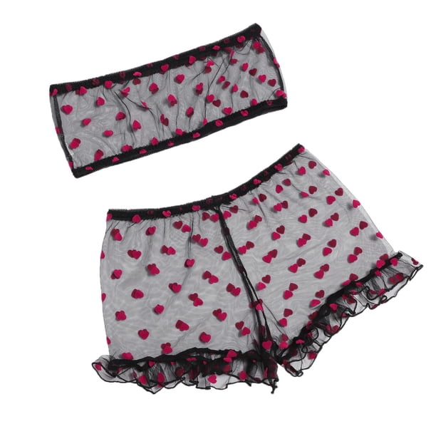 Gibobby Conjunto ropa interior mujer Conjunto de ropa interior de encaje para mujer, conjunto de ropa interior y ropa interior de encaje con correa(Negro, M)