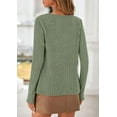 thumbnail image 5 of PRETTYGARDEN Women's Long Sleeve Shirts Fall Fashion Clothes Casual Ribbed V Neck Loose Tunic Tops Lightweight Sweaters, 5 of 8