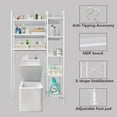 thumbnail image 4 of Over The Toilet Storage Bathroom Organizer Shelf Freestanding Space Saver with Toilet Multifunctional Rack (White), 4 of 12
