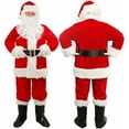 thumbnail image 3 of Men’s Santa Costume 10pcs Christmas Santa Claus Suit Deluxe Velvet Cosplay Party Suit Set for Adults, 3 of 7