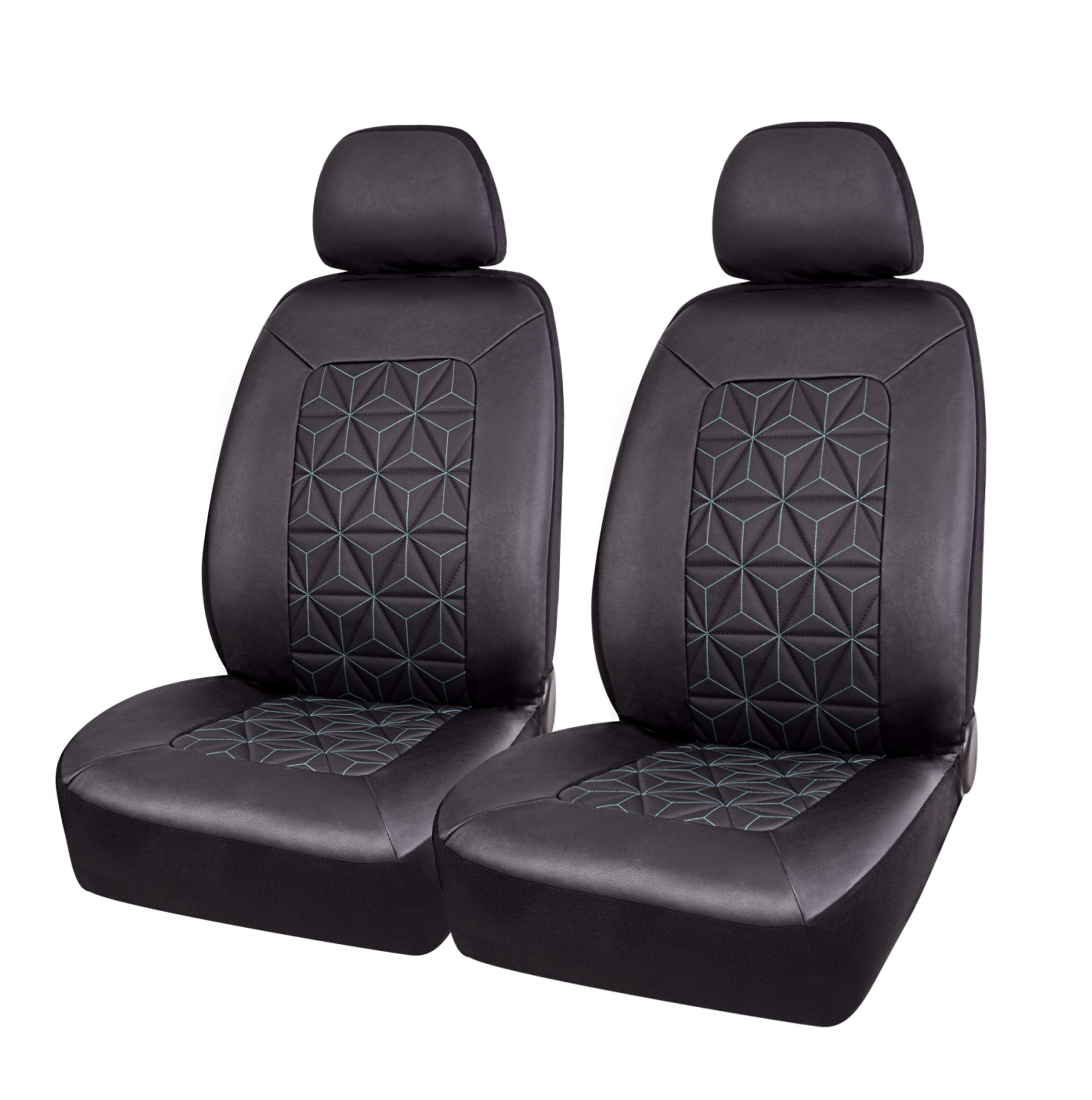 ISUZU D-MAX 11 FRONT LEATHER LOOK PAIR CAR SEAT COVER SET 