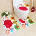thumbnail image 4 of 3pcs Non-slip Soft Flannel Digital Printed Bath Bathroom Carpet Toilet Lid Cover Mat (#2), 4 of 8