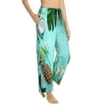 thumbnail image 2 of Balery Tropical Pineapple print Women's Pajama Pants,Ultra Lightweight Pjs,Lounge Pant-Medium, 2 of 9