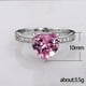 thumbnail image 5 of Anillo de bodas con incrustaciones de circonita cúbica de diamante rosa en forma de corazón AAA, joyería de compromiso para mujer, 5 of 5
