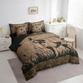 thumbnail image 4 of Feelyou Farmhouse Dog Animal Twin Bedding Sets 7-Piece, Vintage Lodge Cabin Bedding Comforter Set, Rustic Hunting Theme Reversible Sheet Sets, Lightweight Room Decor, 4 of 9