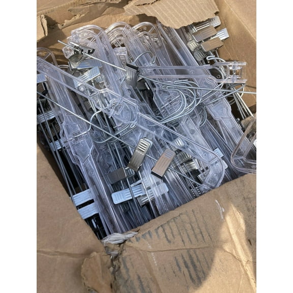 NEW CLEAR MAINETTI 5131SCR HANGERS BOX OF 100