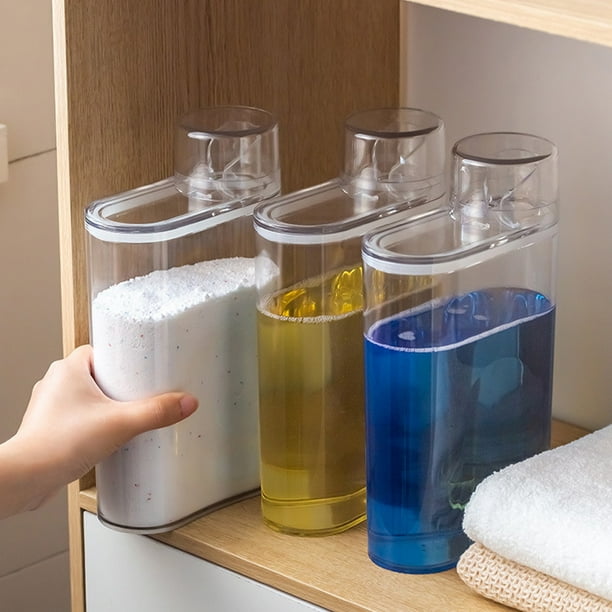 Distributeur De Lessive 2,5L Avec Robinet Inox - Lot De 2 Pour Buanderie Organisée