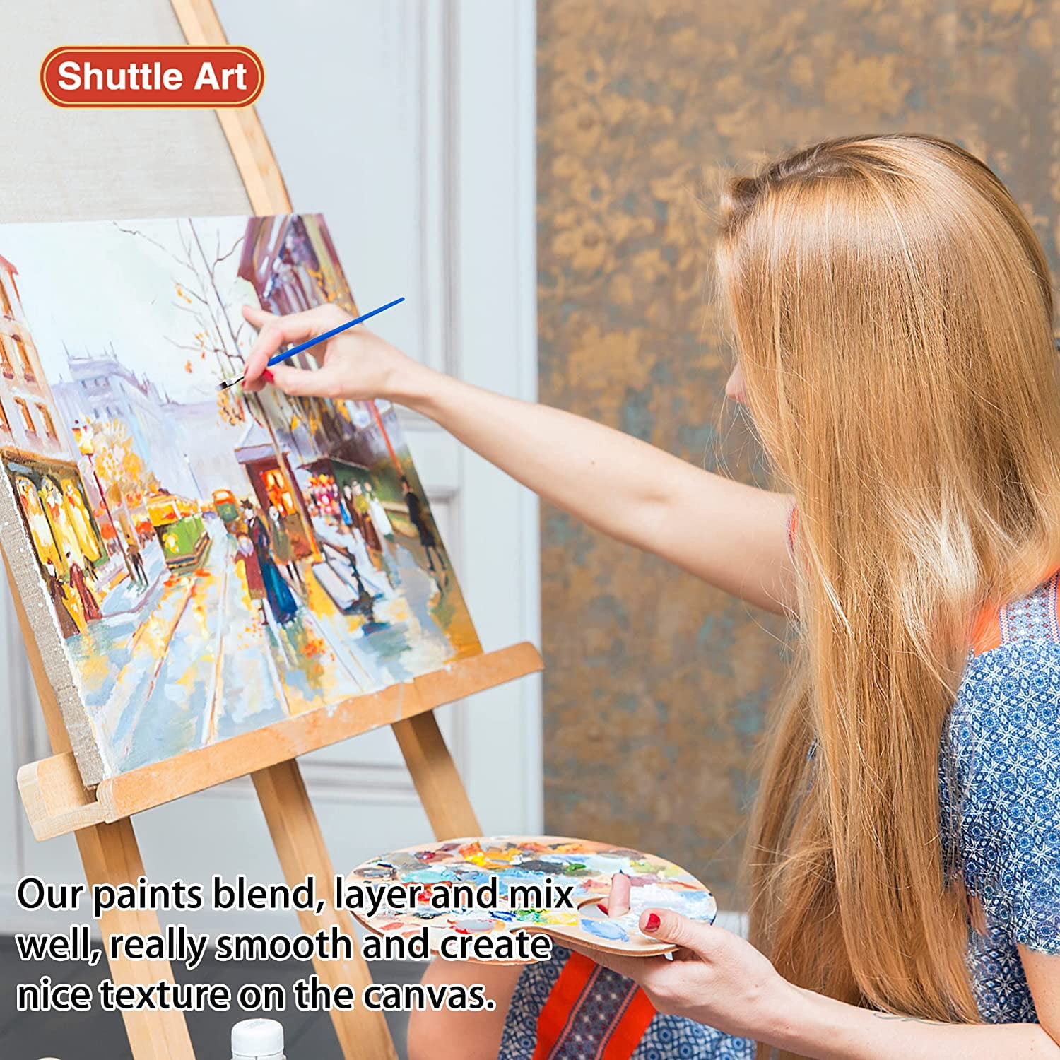 Shuttle Art 15 Colori Acrilici per Dipingere 15X12ml Set Pittura con 3  Pennelli Non Tossici Ricco Pigmenti Ideali per Bambini Adulti Dipingere su  Tela Legno Argilla Tessuto Ceramica Artigianato : : Casa